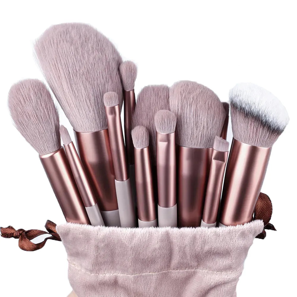 13-Piece Soft Fluffy Makeup Brush Set