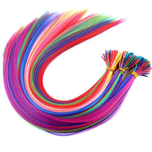 Rainbow Fusion Vibrant Synthetic Hair Extensions