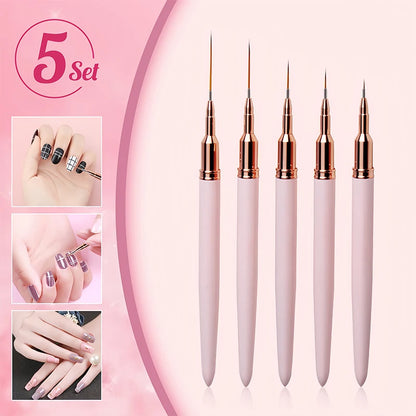 5-Piece Nail Art Liner Brushes Set