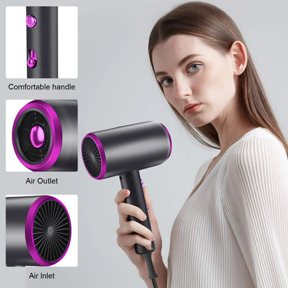 Hair Dryer with Diffuser Blow Dryer Comb Brush