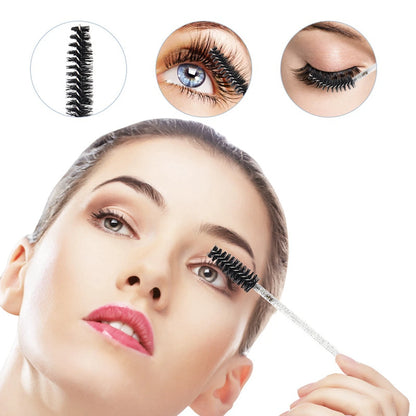 50-Piece Crystal Disposable Mascara Wands