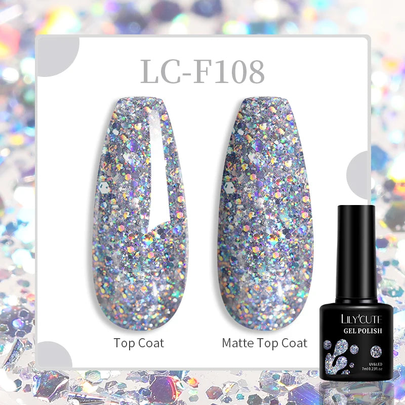 Vibrant LILYCUTE 129-Color Gel Polish Set