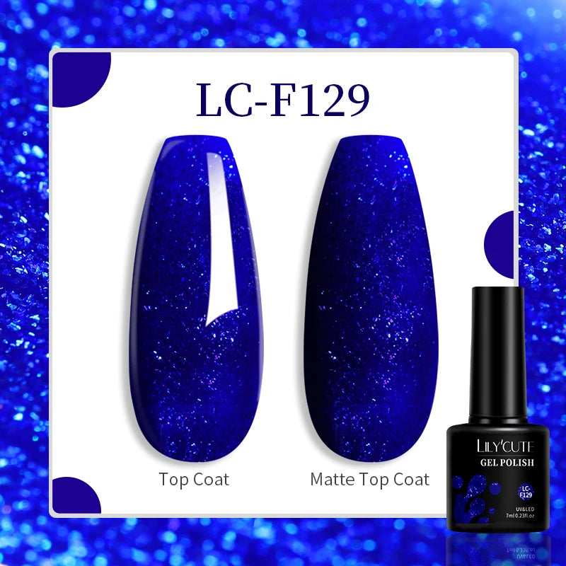 Vibrant LILYCUTE 129-Color Gel Polish Set