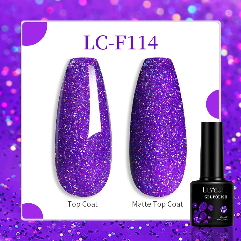 Vibrant LILYCUTE 129-Color Gel Polish Set