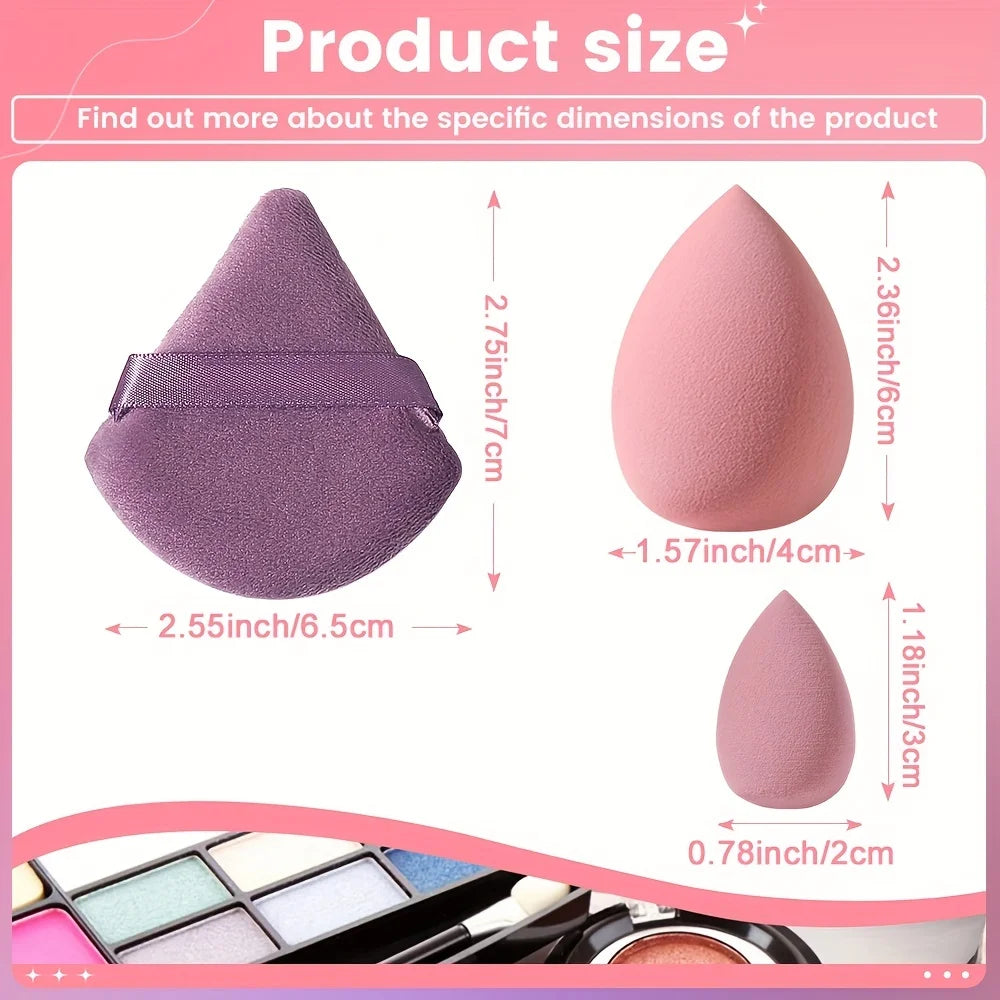 10-Piece Cosmetic Puff Set for Makeup